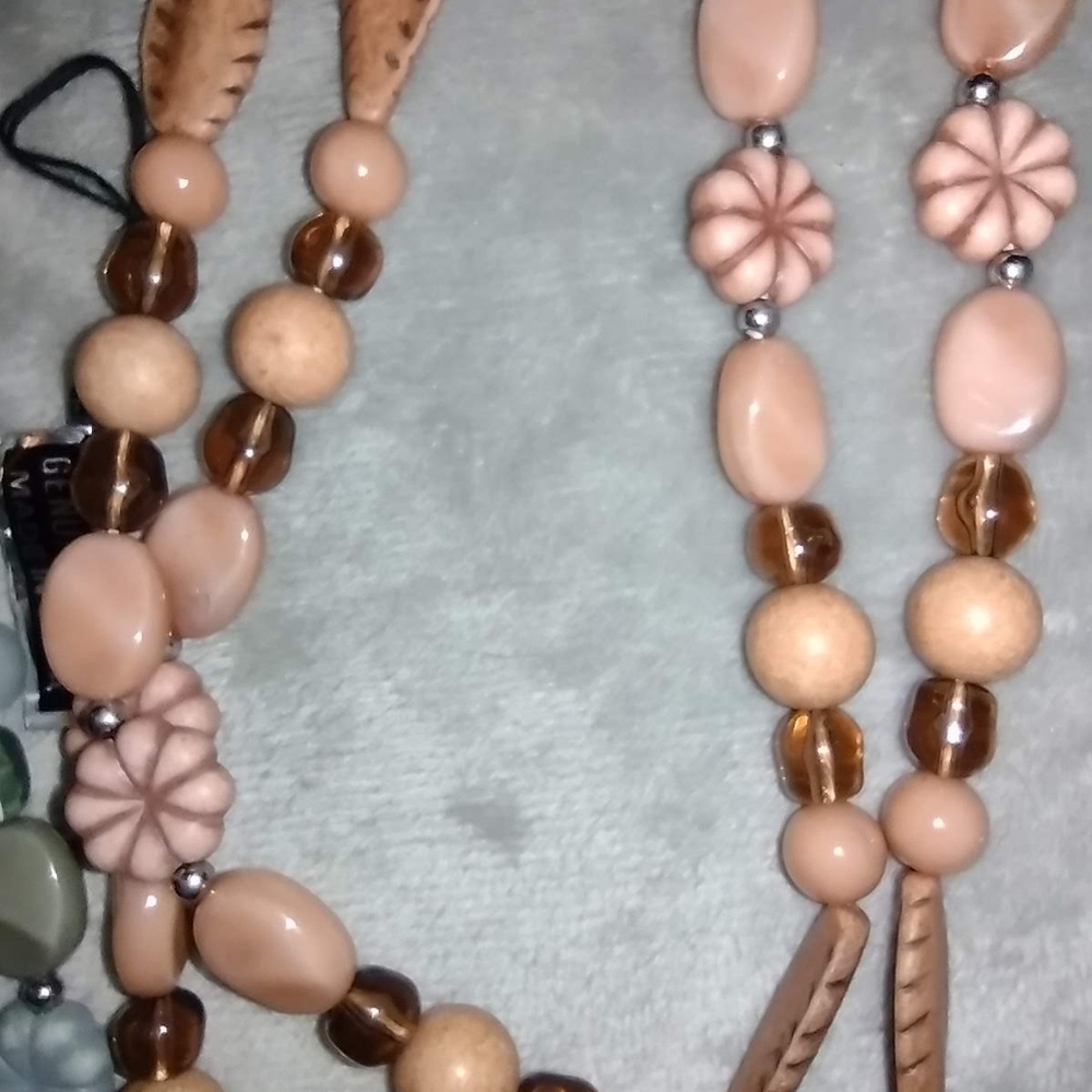 Floral Lucite Beads, Shades Of Amber